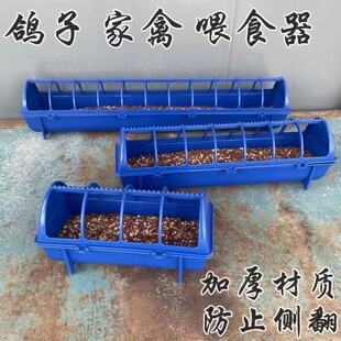 鸽子食槽防撒鸡食槽赛鸽用品用具料槽饮水槽长方形小鸡槽子喂食器