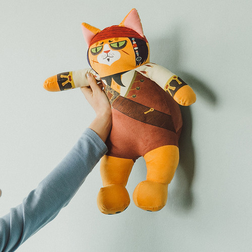 carihome可爱海盗猫咪玩偶公仔抱枕卡通毛绒抱枕靠垫创意生日礼物