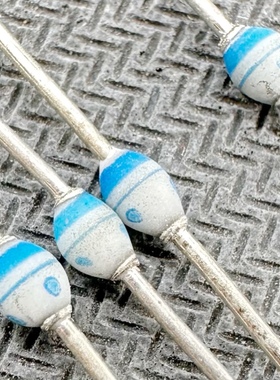 两条蓝色环蓝点二极管 线条进口高压整流SOD57粗圆珠V19E代码反查