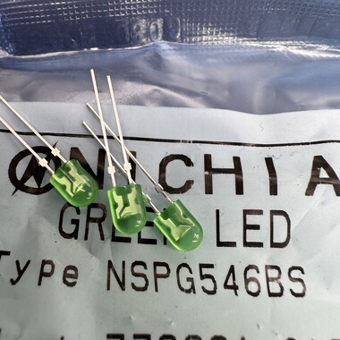 NSPG546BS绿色LED二极管NSPG CS F5椭圆形NSPR绿发绿光3色发光