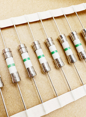 T8AH250VP 8A陶瓷保险丝管250V 5*20mm绿色环带引线脚0835008 T8A