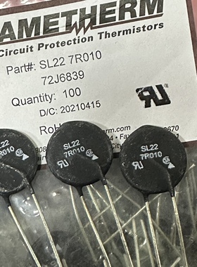 SL22-7R010 NTC热敏电阻 SL22 7R010 10A 7Ω 7R 22mm SL227R010
