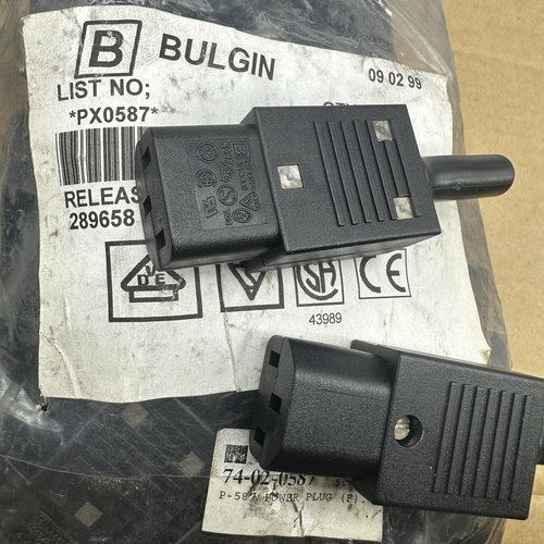 P587电源尾插HIFI早期一字螺丝发烧PX0587音效好 品字插座 3孔