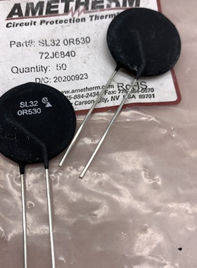 黑色SL32 0R530 NTC热敏电阻0R5 NTC 0.5欧 30A大功率30mm 32MM