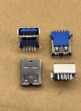 10117835-001LF连接器USB通孔安装直角型 USBA插座USB3.0 9脚
