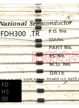 FDH300TR DO35原装FDH300 国NS半F仙童FDH300.TR 125V 200MA黑色