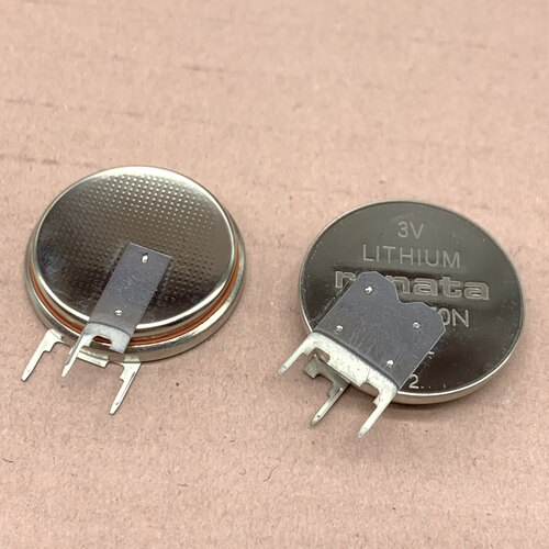CR2450N纽扣电池3V CR2450 RE NA TA直起来CR2045带焊脚3脚立式脚