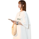 A331-T303-特P20中性风宽松圆领200克印花纯棉T恤，女装T恤，电商C409