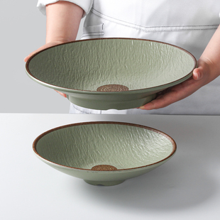 密胺餐具复古浅口宽口碗干拌面凉皮拌面拌粉沙拉盖浇饭专用碗商用