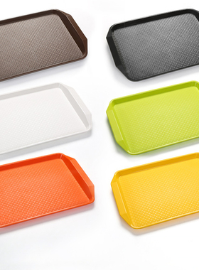 塑料托盘长方形餐厅饭店上菜端菜餐盘食堂快餐店汉堡防滑托盘商用