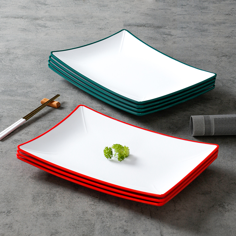 五毫密胺餐具仿瓷大盘子商用