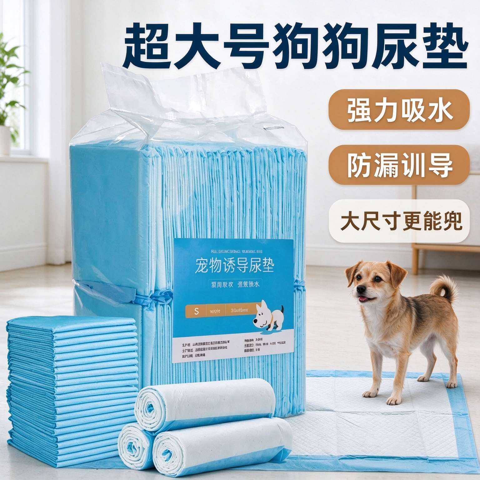 狗狗尿垫超大号加大加宽宠物防水隔尿片大型犬专用强吸干爽隔尿垫