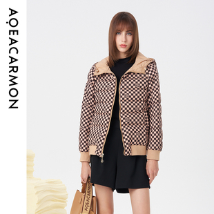 【雅格上美】AQEACARMON秋季女士两面可穿时尚羽绒服 A23QF56J31