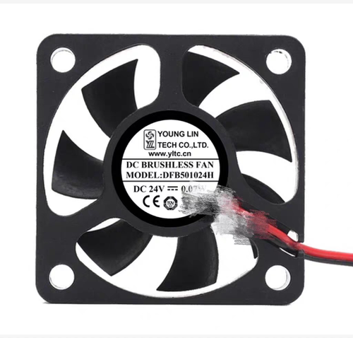 全新YOUNG LIN DFB501024H DC24V 0.07W 5CM CPU电源机箱超薄风扇