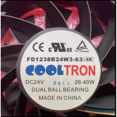 COOLTRON FD1238B24W3-63 -4K 24V 26.40W 12038 12CM4线散热风扇