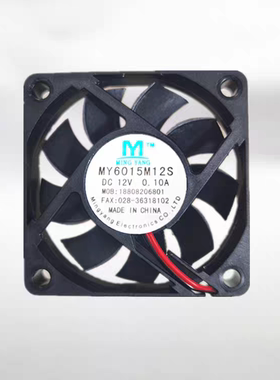 全新现货 DC12V 0.10A M MY6015M12S机箱配件散热风扇60*60*15MM