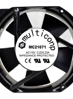 全新MUITICOMP MC21679 220-240V 0.15/0.13A机柜散热风扇MC21671
