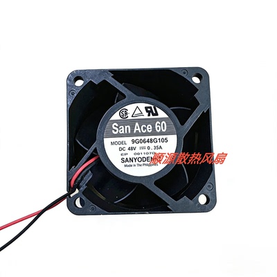 9G0648G105 48V 0.35A SANACE60 散热风扇6038 冷却风机60*60*38