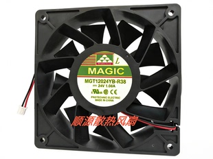 1.08A MGT12024YB 24V 台湾永利12038 12厘米3线变频散热风扇 R38