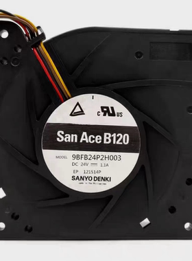 三洋 4线 涡轮鼓风机 12CM散热风扇9BFB24P2H003 24V