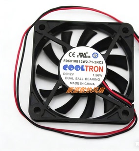 FD6010B12W2 1.56W DC12V 6010变频器风扇 2NC3 全新COOLTRON