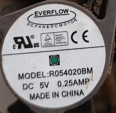 全新现货 EVERFLOW R054020BM 5V 0.25A 4CM/厘米散热风扇