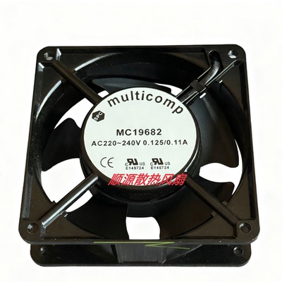 MULTICOMP MC19682 AC220-240V 0.125/0.11A 12038 12CM 铝框风机