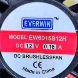 里面 小风扇 6厘米 EW6015S12H散热风扇 铭伟自动化s 12V 250