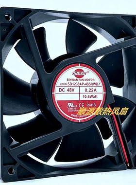 台湾信湾SINWAN SD1238AP-48SHWB7 DC48V 0.22A 12厘米 12038风扇