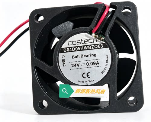 COSTECH 4020 D04D05HWBZQ63 DC24V 0.09A 4CM 40*40*20MM风扇