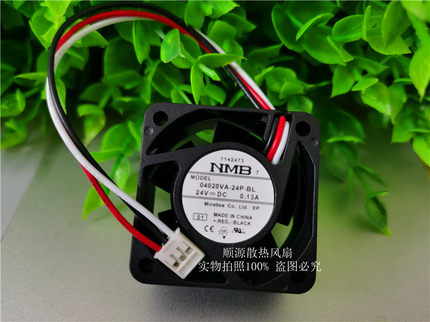 NMB全新04020VA-24P-BL 24V 0.13A 4020安川7系变频器驱动风扇4CM