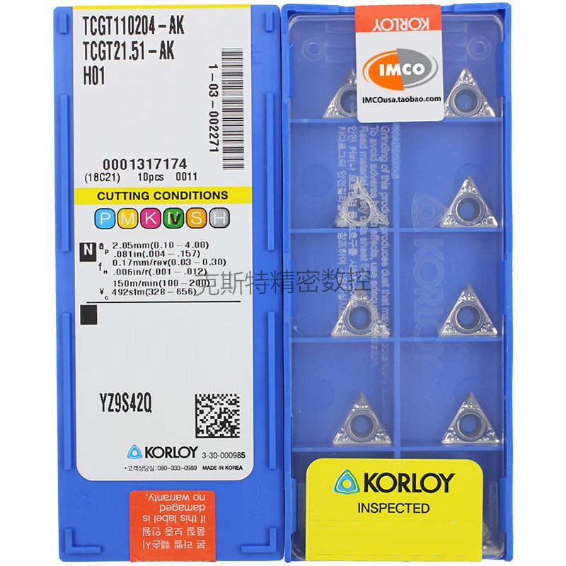 正品韩国克洛伊数控刀片TCGT