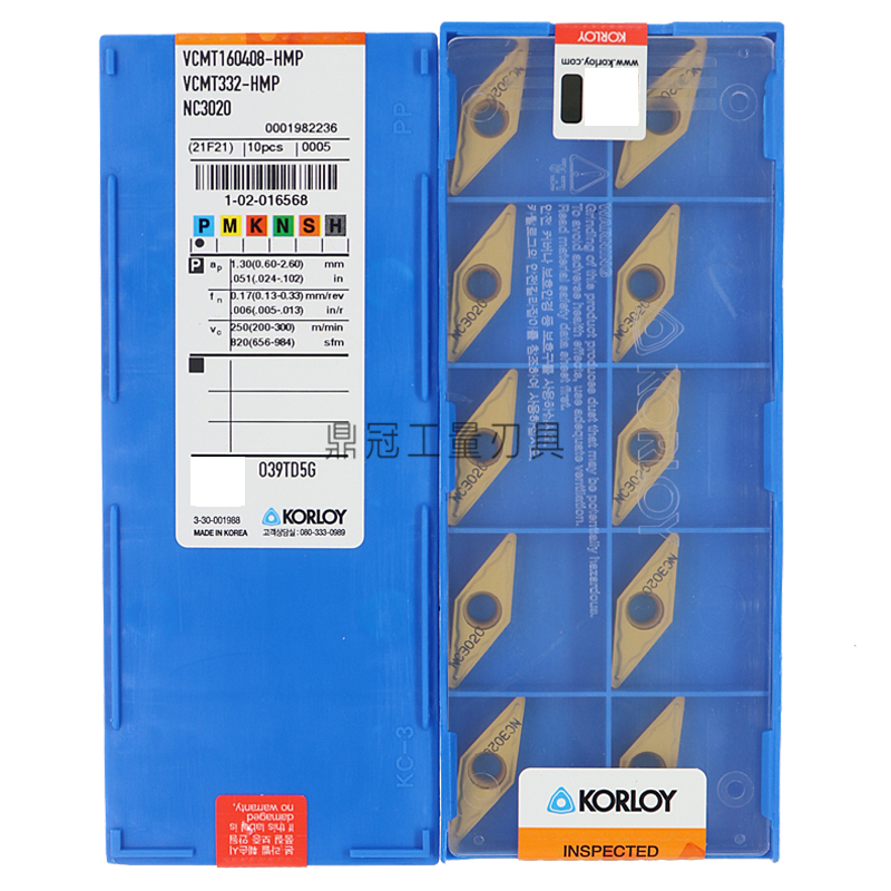 正品韩国克洛伊数控刀片 VCMT160408-HMP NC3020 加工钢件