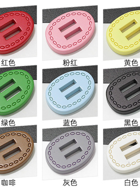 红色椭圆两孔树脂扣儿童扣手缝纽扣呢大衣外套扣子毛衣开衫扣袖扣