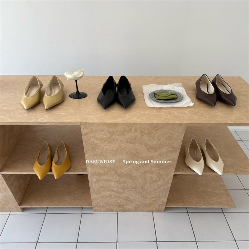 尖头高级感气质浅口单鞋女法式气质一脚蹬内增高平底鞋通勤工作鞋,女鞋,浅口单鞋,淘宝优惠券,粉丝福利购,淘宝优惠卷