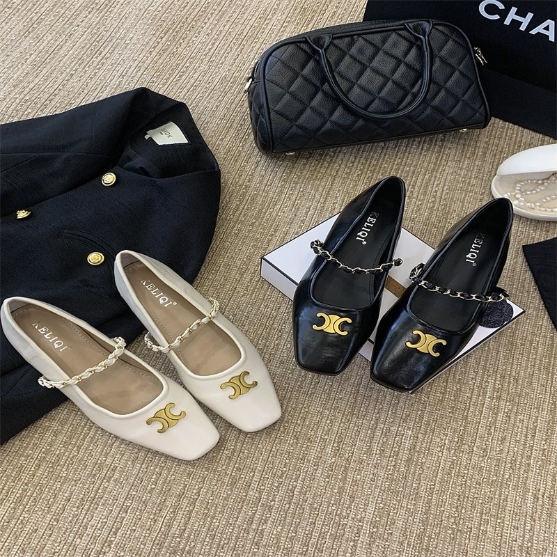 玛丽珍鞋小码浅口一字方头2026黑色新款平底春平底工作单鞋女,女鞋,浅口单鞋,淘宝优惠券,粉丝福利购,淘宝优惠卷