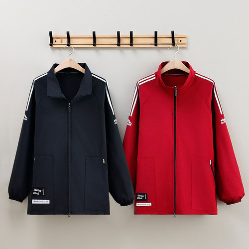 春秋薄款罩衣加绒工作服印字