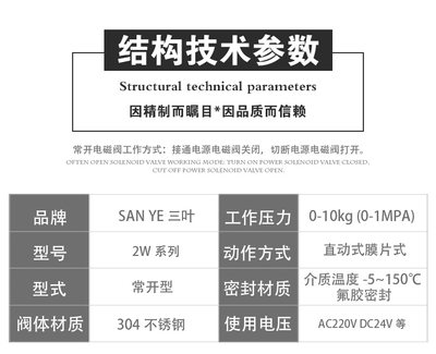 不锈钢常开电磁阀高温150度 3分4分6分1寸1.2寸等电磁阀水阀气阀