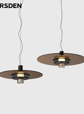 马斯登飞碟餐厅吊灯现代简约创意吧台灯氛围感玻璃艺术设计师灯具