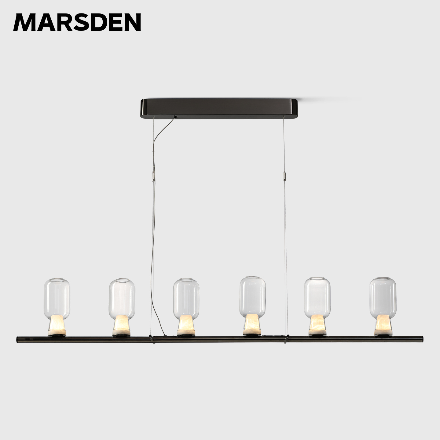 马斯登餐厅吊灯现代简约云石长桌