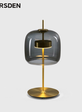 马斯登现代轻奢2025款玻璃艺术装饰设计师款灯具客厅卧室床头台灯