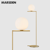 马斯登全铜灯具落地灯卧室客厅沙发边书房设计师装 饰玻璃现代简约
