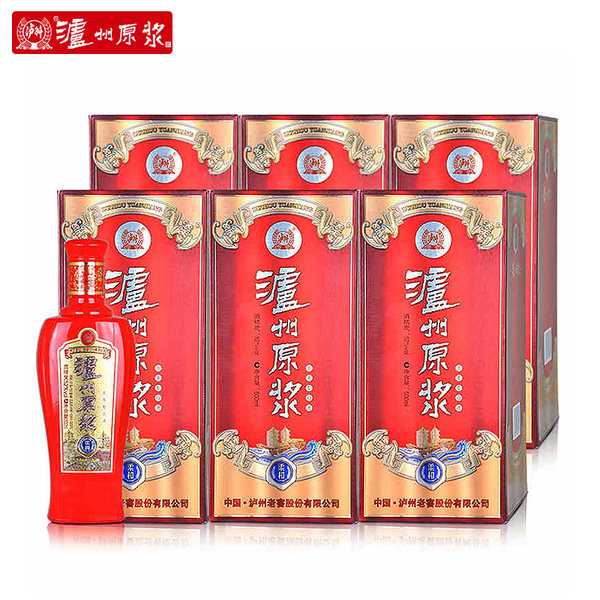 泸州原浆 柔和52度白酒 500ml*6瓶 天猫优惠券折后￥158包邮（￥208-50）