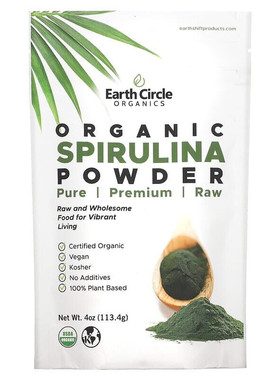 美国原装 Earth Circle Spirulina Powder 地升有机螺旋藻粉 113g