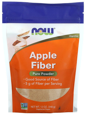 美国 Now Foods Apple Fiber 苹果纤维 纯蛋白340克 膳食纤维消化