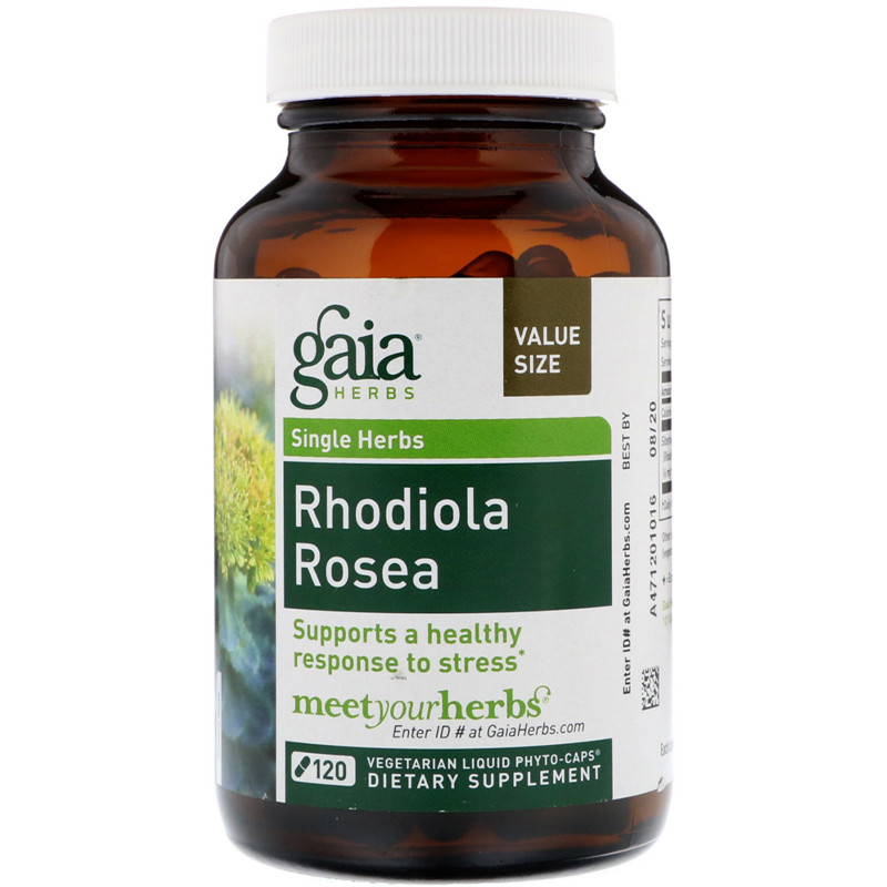 美国 Gaia Herbs Rhodiola Rosea 红景天 植物胶囊 120粒