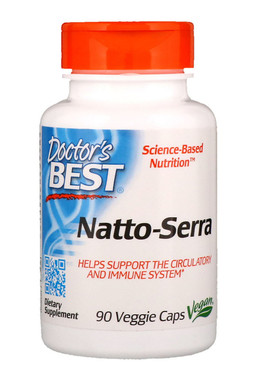 美国Doctor s Best 纳豆纳豆激酶 沙雷舍雷肽酶 Natto-Serra 90粒