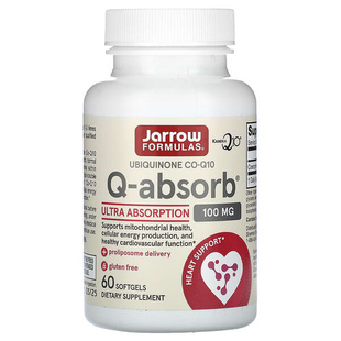 美国Jarrow Formulas Q-absorb辅酶Q10软胶囊 100毫克 60粒