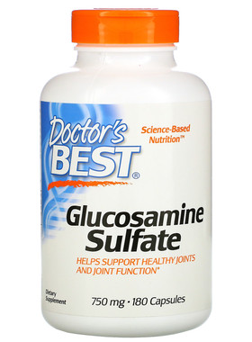 美国Doctors Best Glucosamine sulfate硫酸氨糖软骨素750mg180粒