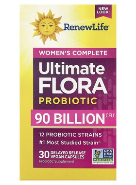 美国Renew Life Flora女性护理益生菌250亿/900亿 30粒素食胶囊